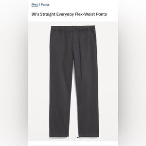 90's Straight Everyday Flex-Waist Pants - Gray